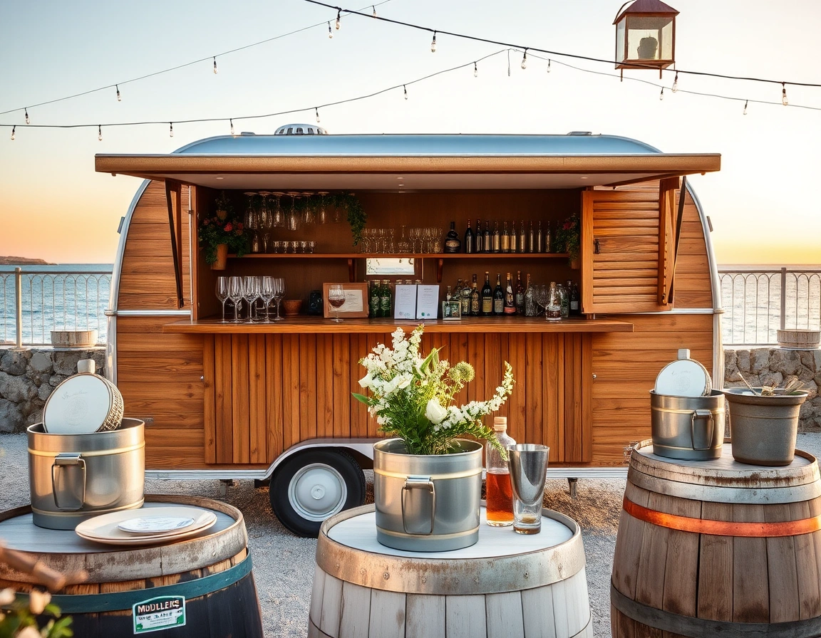 mobile bar Cyprus for wedding parties - Τι είναι το mobile bar για γάμους στην Κύπρο